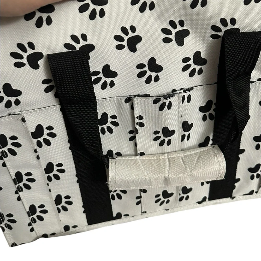 Wahl Tote For Groomers Bring Everything!! Black & White paw prints